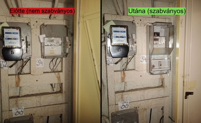 szabványos fogyasztásmérő